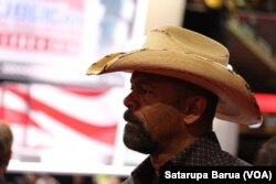 David Clarke, sheriff of Milwaukee County, Wisconsin, is seen at Quicken Loans Arena before the start of the Wednesday night program at the Republican National Convention, in Cleveland, July 20, 2016.