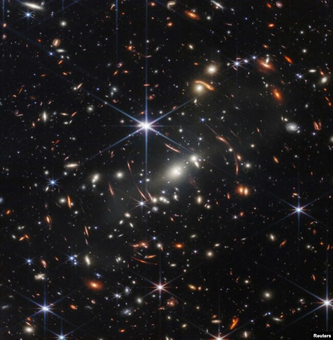 The first full-color image released by NASA from the James Webb Space Telescope shows the galaxy cluster SMACS 0723, in a composite made from images at different wavelengths taken with a Near-Infrared Camera and released July 11, 2022. ((Image Credit: NASA, ESA, CSA, STScI, Webb ERO Production Team/Handout via REUTERS)