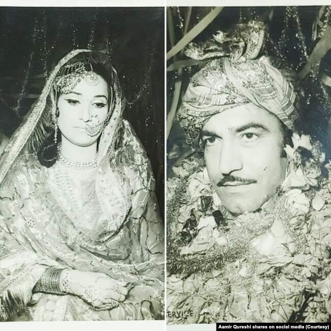 معروف اداکار مصطفیٰ قریشی کے ساتھ سے شادی کے موقع پر لی گئی ایک یادگار تصویر (بشکریہ عامر قریشی)