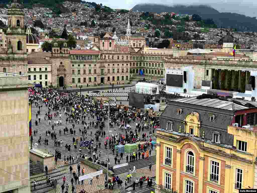 La Plaza de Nariño, en Bogotá, Colombia, el 7 de agosto del 2022, horas antes de la toma de posesión de Gustavo Petro como presidente.
