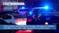 VOA60 America - Police: 3 Dead in Indiana Mall Shooting; Witness Kills Gunman
