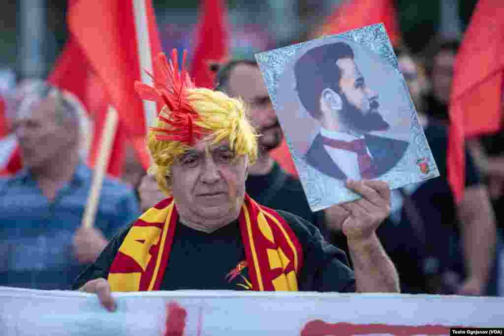 Ninth days of rallies in Skopje against the French proposal for start of EU negotiations, Skopje, North Macedonia