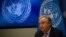 FILE - U.N. Secretary-General Antonio Guterres speaks at a press conference at U.N. headquarters in New York, Aug. 3, 2022.