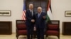 Встреча президента США Джо Байдена (слева) и главы Палестинской администрации Махмуда Аббаса в Вифлееме на Западном берегу, 15 июля 2022 г. 