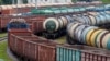 FILE: A view shows freight cars, following Lithuania's ban of the transit of goods under EU sanctions through the Russian exclave of Kaliningrad on the Baltic Sea, in Kaliningrad, Russia, June 21, 2022.