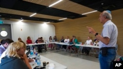 Ukrainian mental health professionals learn how to treat trauma victims in a special three-week course run by the Israeli Metiv organization in Herzog Medical Center in Jerusalem, July 20, 2022.