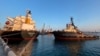 The Panama-flagged bulk carrier Navi-star is seen in the sea port in Odesa after restarting grain export, amid Russia's attack on Ukraine, Ukraine, Aug. 5, 2022. (Press service of the Ministry of Infrastructure of Ukraine/Handout via Reuters)