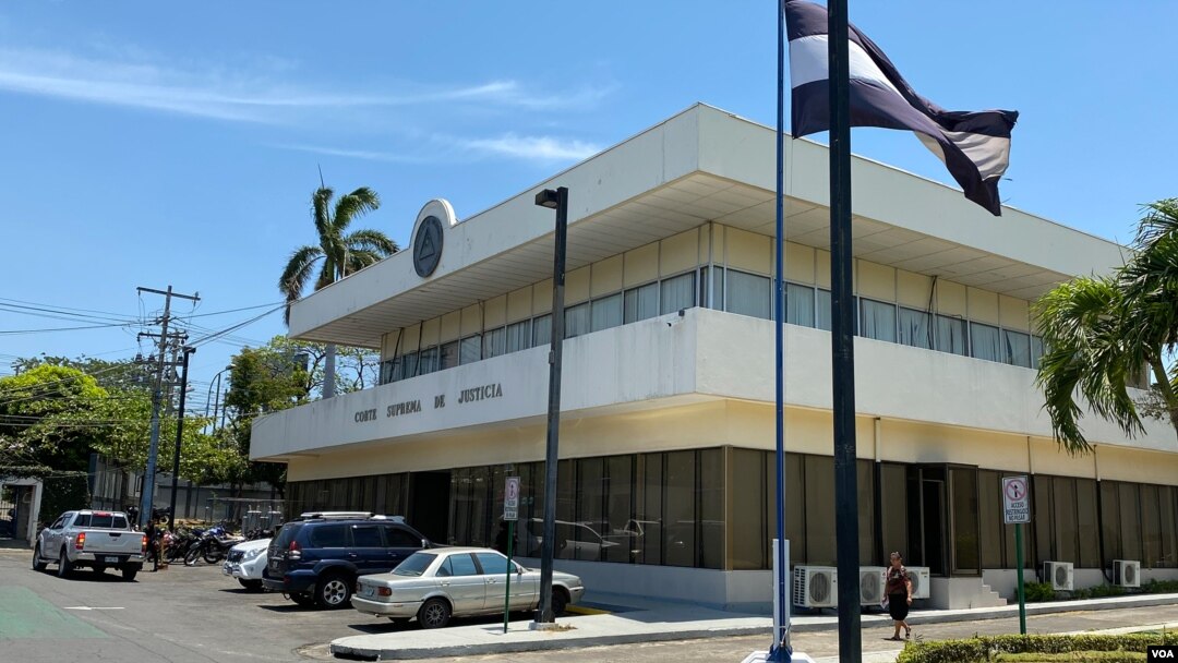 Fachada de la Corte Suprema de Justicia de Nicaragua. Archivo VOA
