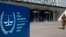 FILE - A view of the exterior view of the International Criminal Court in The Hague, Netherlands, March 31, 2021. 