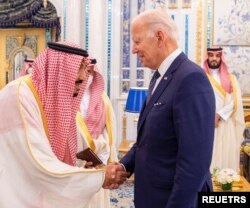 جو بایدن، رئیس جمهوری آمریکا، و ملک سلمان بن عبدالعزیز، پادشاه عربستان سعودی