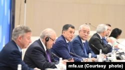 At the Tashkent International Conference on Afghanistan in Tashkent, Uzbekistan, July 26, 2022, Uzbek diplomats called for more engagement with Afghanistan but also reminded the Taliban the conditions for formal recognition, Tashkent, Uzbekistan, July 26,