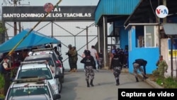 Al menos 12 perosnas murieron durante un incidente en una cárcel de Ecuador, el lunes 18 de julio de 2022. [Captura de pantalla video Reuters]