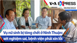 Vụ nữ sinh bị tông chết ở Ninh Thuận: xét nghiệm sai, bệnh viện phải xin lỗi | Truyền hình VOA 6/8/22