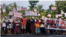 Ratusan warga Wadas yang tergabung dalam Gempadewa menggelar aksi bisu menolak pengukuran tanah oleh pemerintah, Kamis (14/7). (Foto: Gempadewa)
