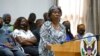 FILE - U.S. Ambassador to the United Nations Linda Thomas-Greenfield delivers a keynote address on peace and food security at the University of Ghana in Accra, Aug. 5, 2022. 