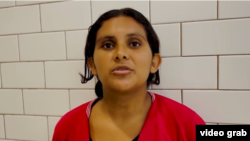 Sara Yalvarado, Migran dari Venezuela. (VOA/videograb - Iacopo Luzi)