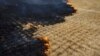 Спалені пшеничні поля у м.Курахове, Донецькій області. Липень 2022 року. Фото: AP/Nariman El-Mofty 