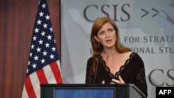 FILE - Samantha Power, head of the U.S. Agency for International Development (USAID), speaks during an event in Washington, July 18, 2022.