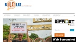 The Philippines news website Bulatlat, seen in a screenshot taken July 26, 2022, has been blocked by the Philippines National Telecommunications Commission over accusations that it supports "communist terrorists." 