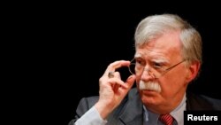 FILE - Former White House official John Bolton is pictured in Durham, N.C., Feb. 17, 2020. The U.S. State Department announced a $20 million reward on Thursday for information leading to the arrest of the alleged Iranian mastermind behind a plot to assassinate Bolton. 