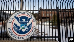 In this file photo, the U.S. Homeland Security Department headquarters is shown in northwest Washington DC, on Feb. 25, 2015. (AP Photo/Manuel Balce Ceneta, File)