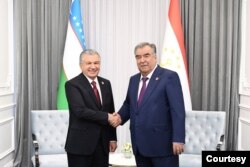 O'zbekiston va Tojikiston rahbarlari - Shavkat Mirziyoyev va Emomali Rahmon