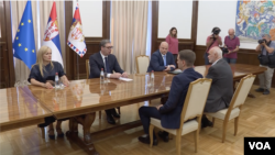 Konsultacije predsednika Srbije Aleksandra Vučića o formiranju nove vlade sa predstavnicima koalicije NADA