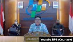 Tangkapan layar Kepala BPS Margo Yuwono (Youtube BPS)