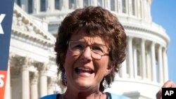 FILE - Rep. Jackie Walorski, R-Ind., speaks on Capitol Hill in Washington, July 19, 2018. Walorski's office said she was killed Aug. 3, 2022, in a car accident in northern Indiana.