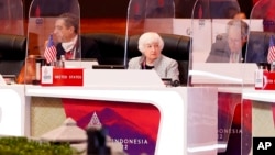 U.S. Treasury Secretary Janet Yellen attends the G-20 Finance Ministers and Central Bank Governors Meeting in Nusa Dua, Bali, Indonesia, July 15, 2022. 