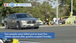 VOA60 America- Two people were killed and at least five others injured after gunfire erupted at a Los Angeles park car show