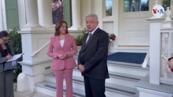 Presidente López Obrador visita a vicepresidenta Harris para desayuno de trabajo