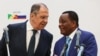 Russian Foreign Minister Sergey Lavrov and Jean-Claude Gakosso, Foreign Minister of the Republic of Congo, meet in the town of Oyo on July 25, 2022. The appearance is part of Lavrov's tour of Africa to strengthen ties with countries on the continent.