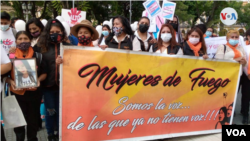 Vigilia de Mujeres de Fuego, víctimas de la violencia de género, en Bolivia, el 13 de julio de 2022.