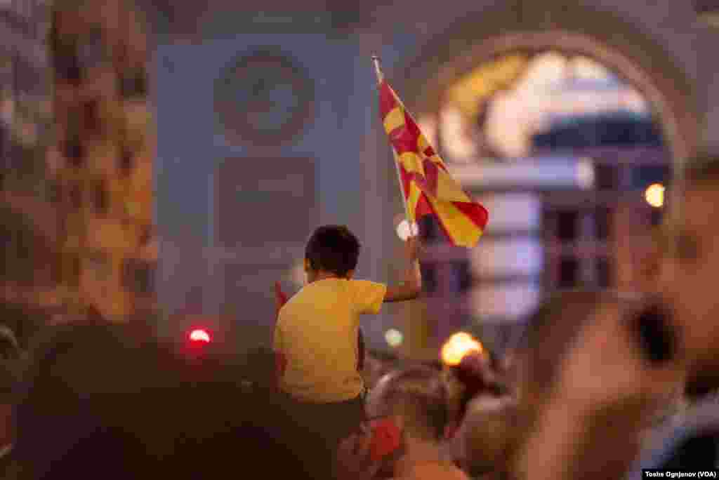 Ninth days of rallies in Skopje against the French proposal for start of EU negotiations, Skopje, North Macedonia