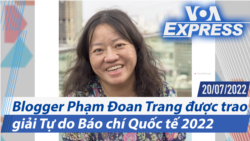Blogger Phạm Đoan Trang được trao giải Tự do Báo chí Quốc tế 2022 | Truyền hình VOA 20/7/22