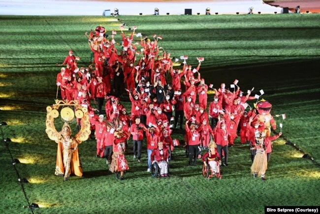Upacara penutupan ASEAN Para Games 2022 di Solo, Jawa Tengah. (Foto: Courtesy/Setpres)
