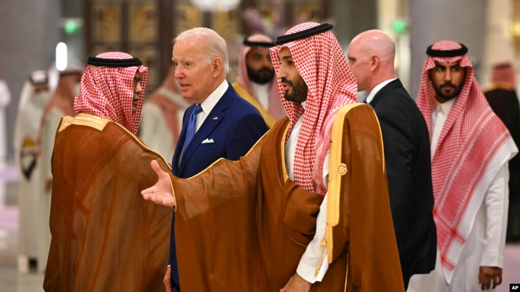 资料照：美国总统拜登访问沙特阿拉伯。（2022年7月16日）(photo:VOA)