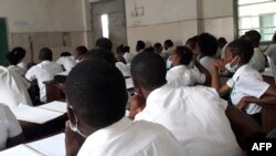 FILE: A general view of a classroom packed with about 70 students of the Aneja Luther King High School, in the Oficar neighbourhood of Malabo, Equatorial Guinea. Taken 10.29.2020