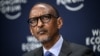  Paul Kagame participe à une conférence de presse, Davos, le 25 mai 2022.