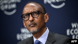  Paul Kagame participe à une conférence de presse, Davos, le 25 mai 2022.