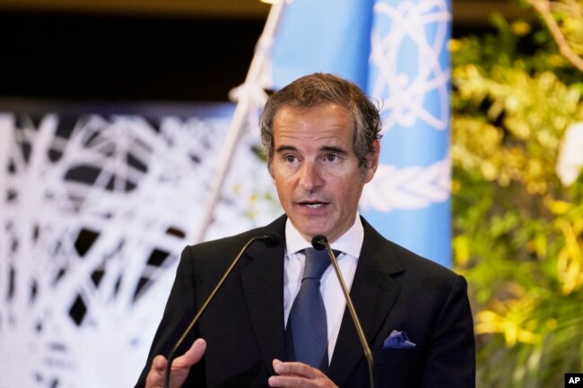 FILE - Rafael Grossi, director-general of the International Atomic Energy Agency (IAEA) speaks in Tokyo, Thursday, May 19, 2022.