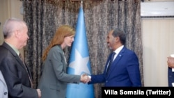 Hassan Sheikh and Samantha Power