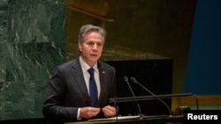 سخنرانی آنتونی بلینکن، وزیر خارجه ایالات متحده آمریکا، در مجمع عمومی سازمان ملل به مناسبت دهمین کنفرانس بازبینی معاهده منع گسترش تسلیحات هسته‌ای. دوشنبه ١ اوت ٢٠٢٢