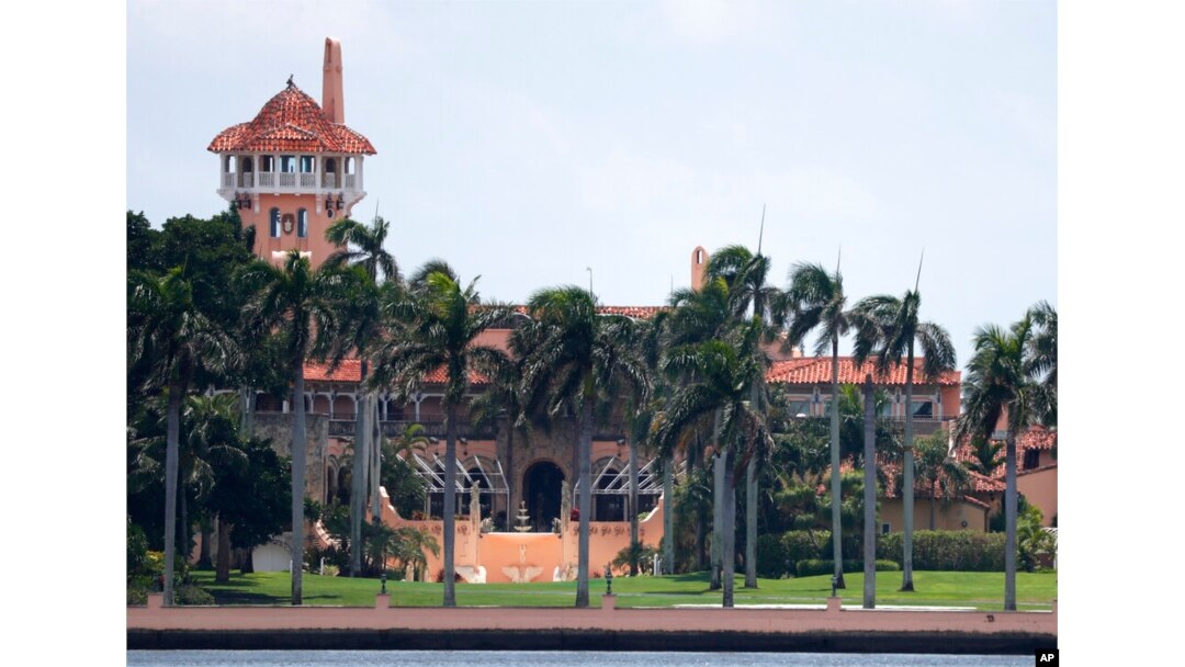 FILE - President Donald Trump's Mar-a-Lago estate, in Palm Beach, Fla., is shown on July 10, 2019. Former President Donald Trump says the FBI raided the estate.