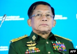 미얀마 군부 최고 지도자 민 아웅 훌라잉 장군 (자료사진)