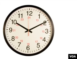 A 24-hour clock