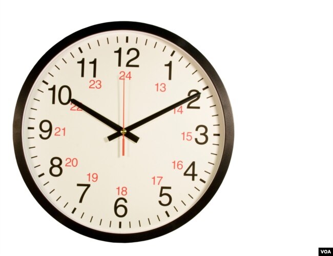 A 24-hour clock