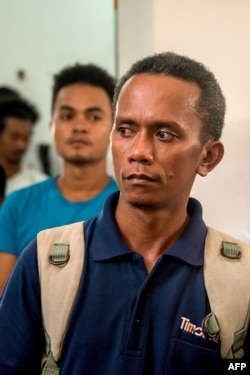 FILE - Reporter Raimundos Oki is pictured in Dili, East Timor, June 1, 2017.