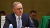 FILE - Australian Prime Minister Anthony Albanese speaks during the Australia-New Zealand Leaders' Meeting at the Commonwealth Parliamentary Offices in Sydney, Australia, July 8, 2022.